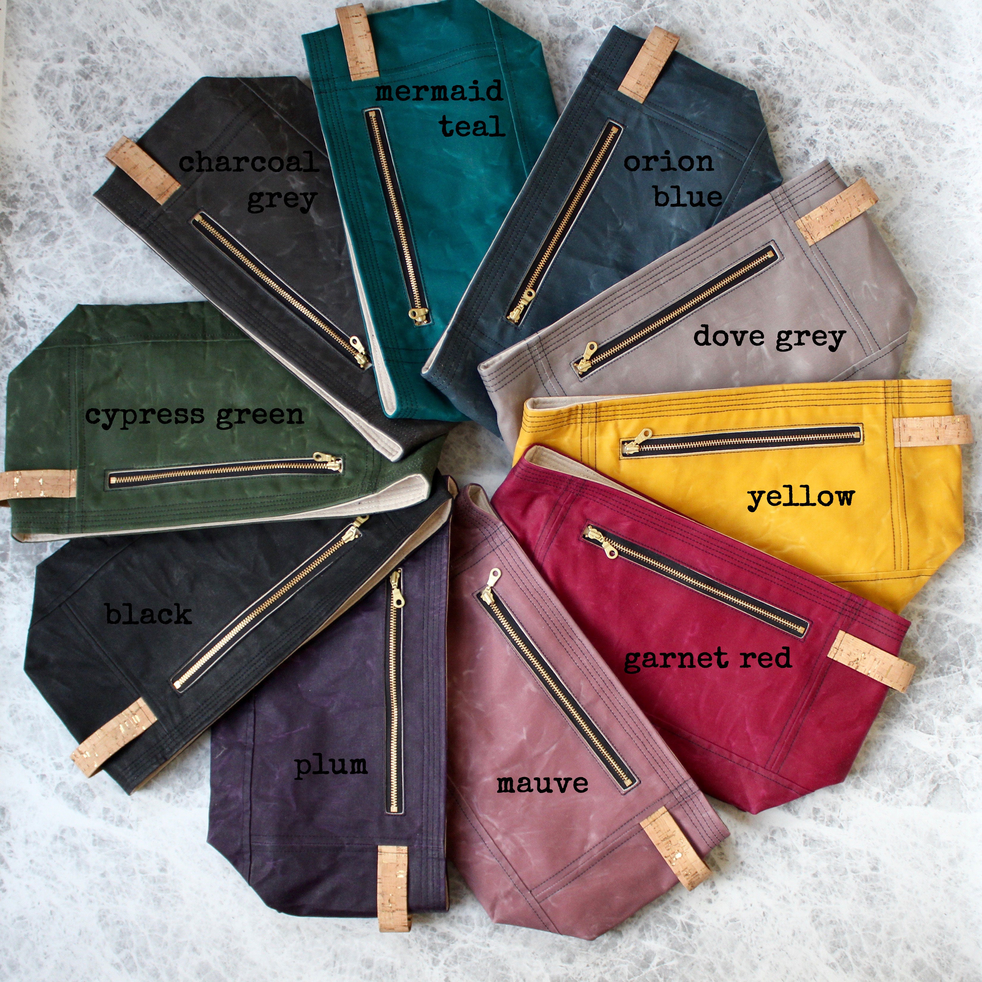 Yellow Waxed Canvas Niffin Bag