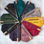 Yellow Waxed Canvas Niffin Bag