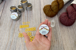 Yellow Rubber Small Set | Stitch Markers