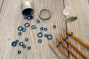 Blue Rubber Small Set | Stitch Markers