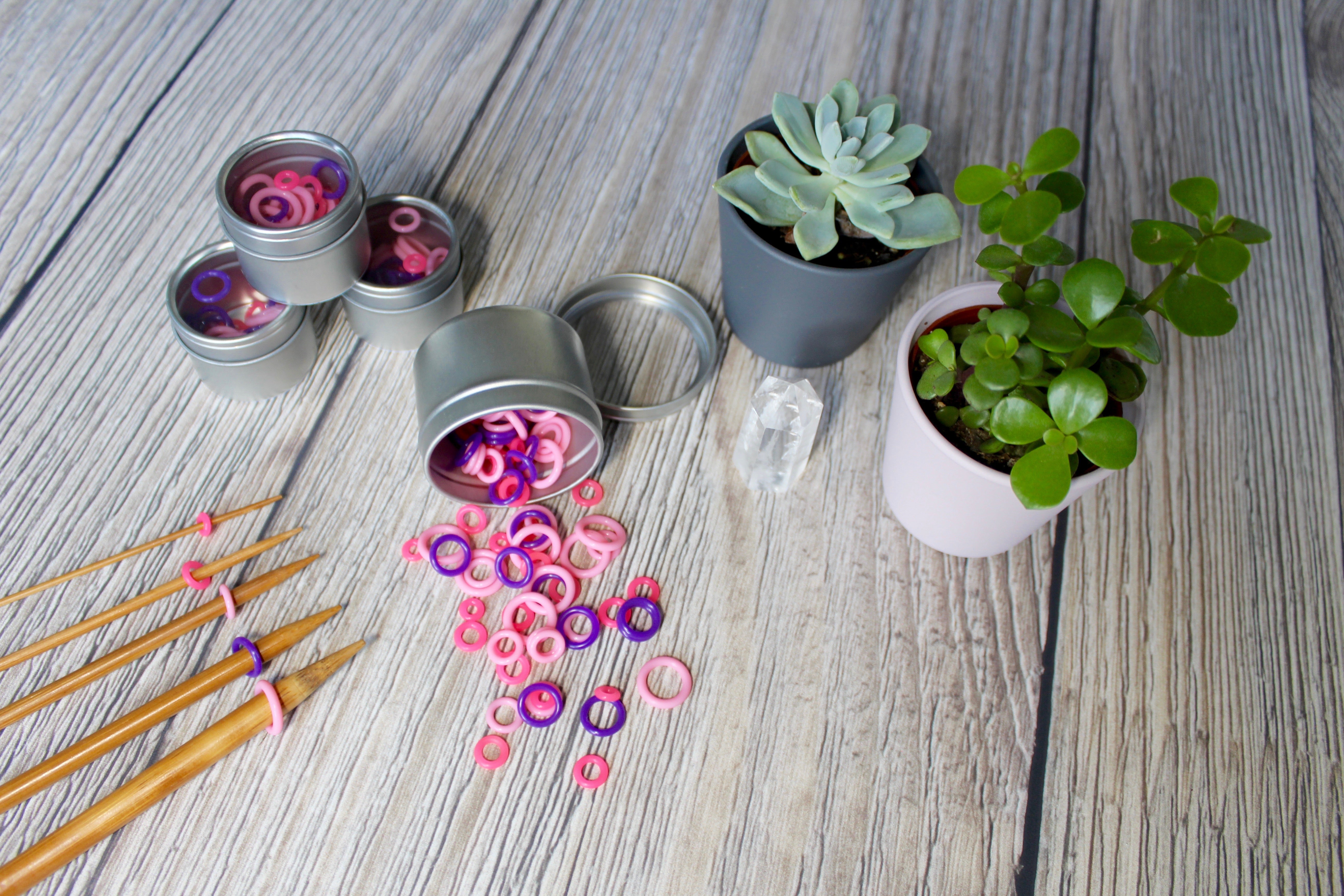 Pink Silicone Large Set | Stitch Markers