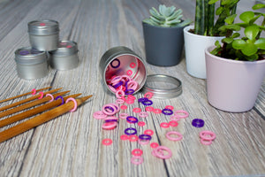 Pink Silicone Large Set | Stitch Markers