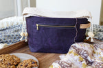 Plum Waxed Canvas Niffin Bag