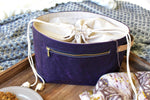 Plum Waxed Canvas Niffin Bag