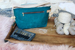 Mermaid Teal Waxed Canvas Niffin Bag