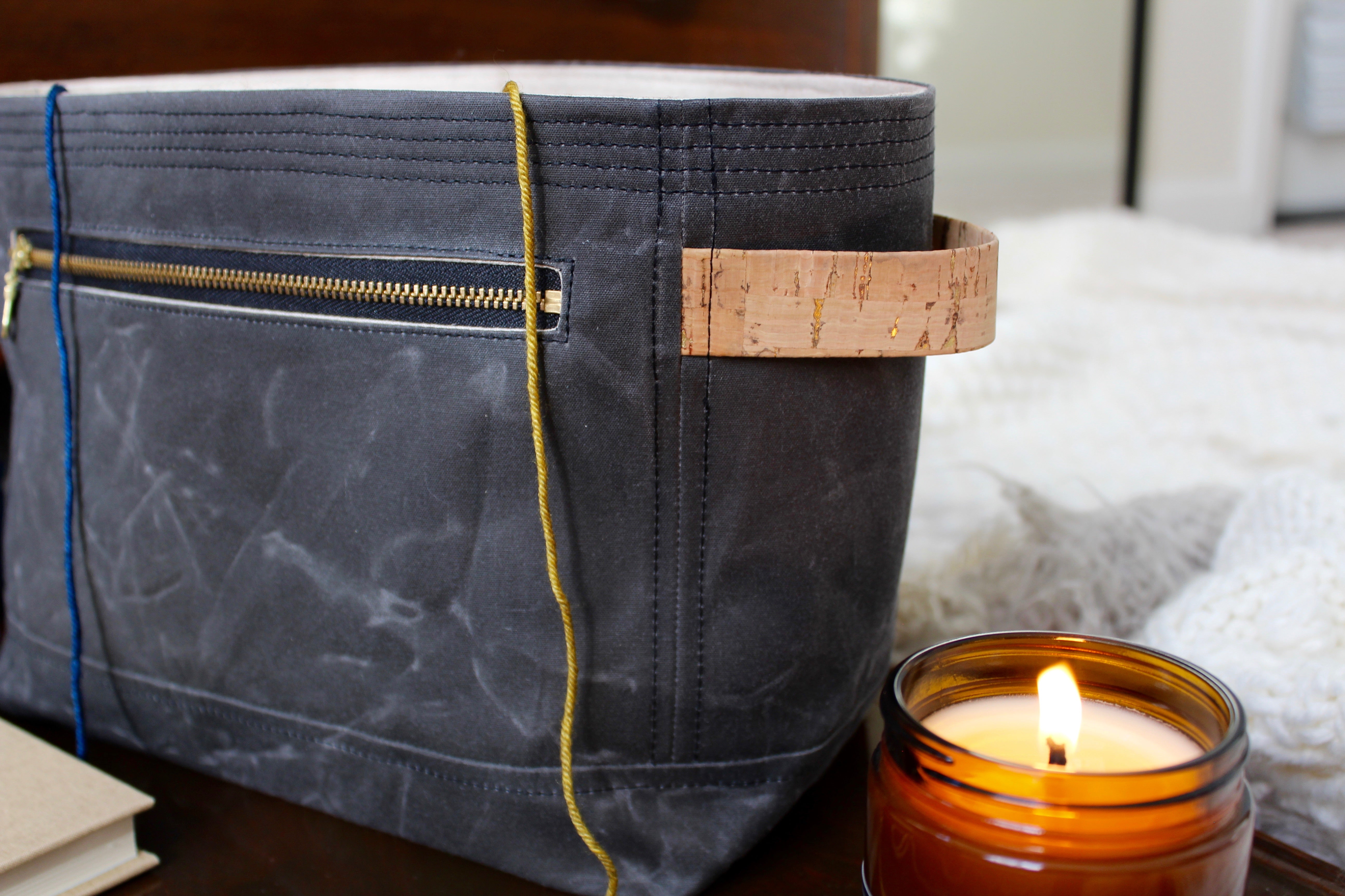 Charcoal Waxed Canvas Niffin Bag