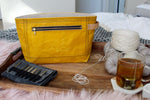 Yellow Waxed Canvas Niffin Bag