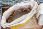 Yellow Waxed Canvas Niffin Bag