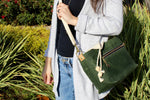 Cypress Green Waxed Canvas Niffin Bag