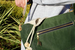 Cypress Green Waxed Canvas Niffin Bag