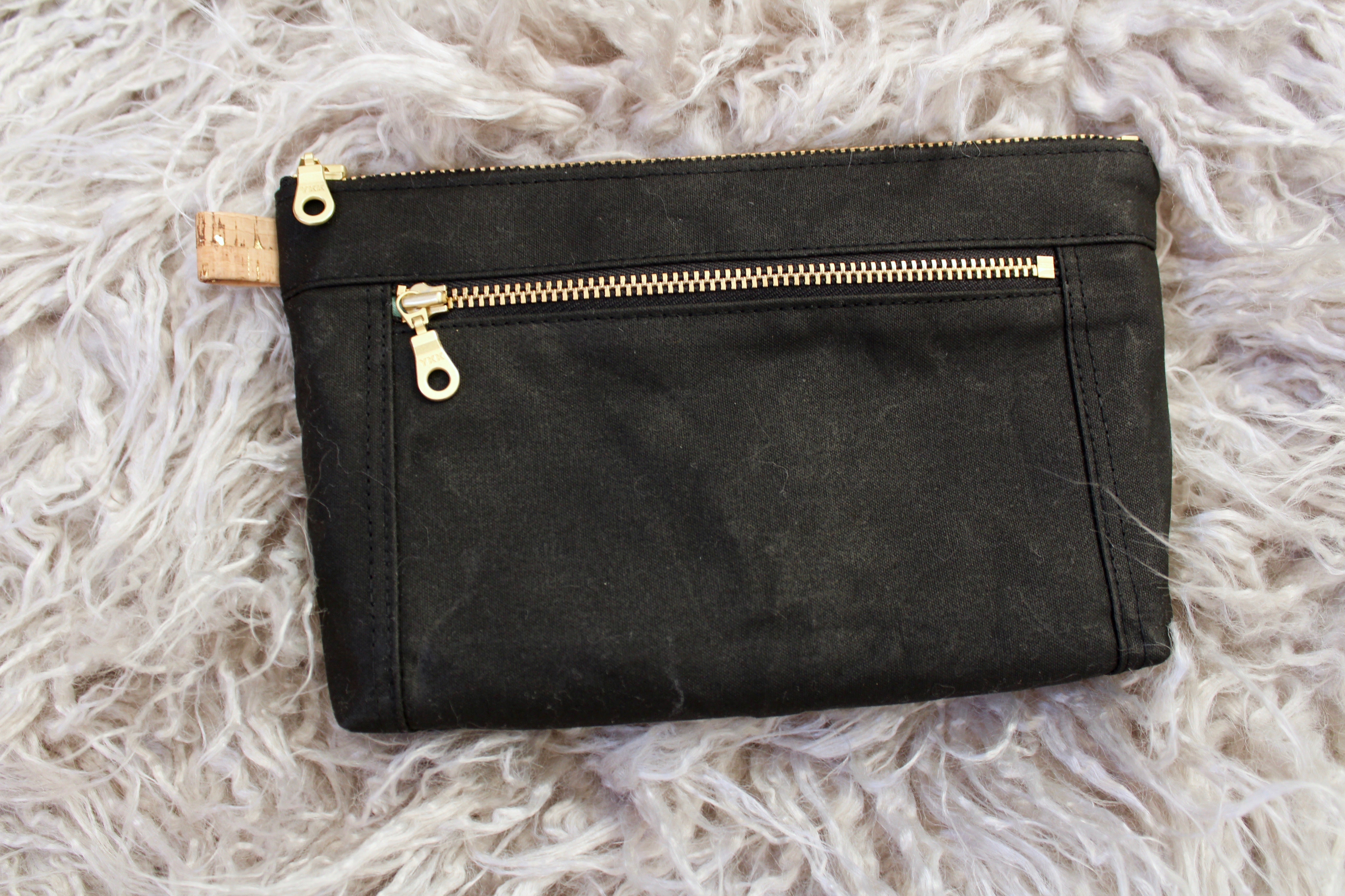 Black Waxed Canvas Devon Pouch