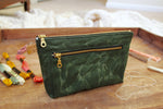 Cypress Green Waxed Canvas Devon Pouch