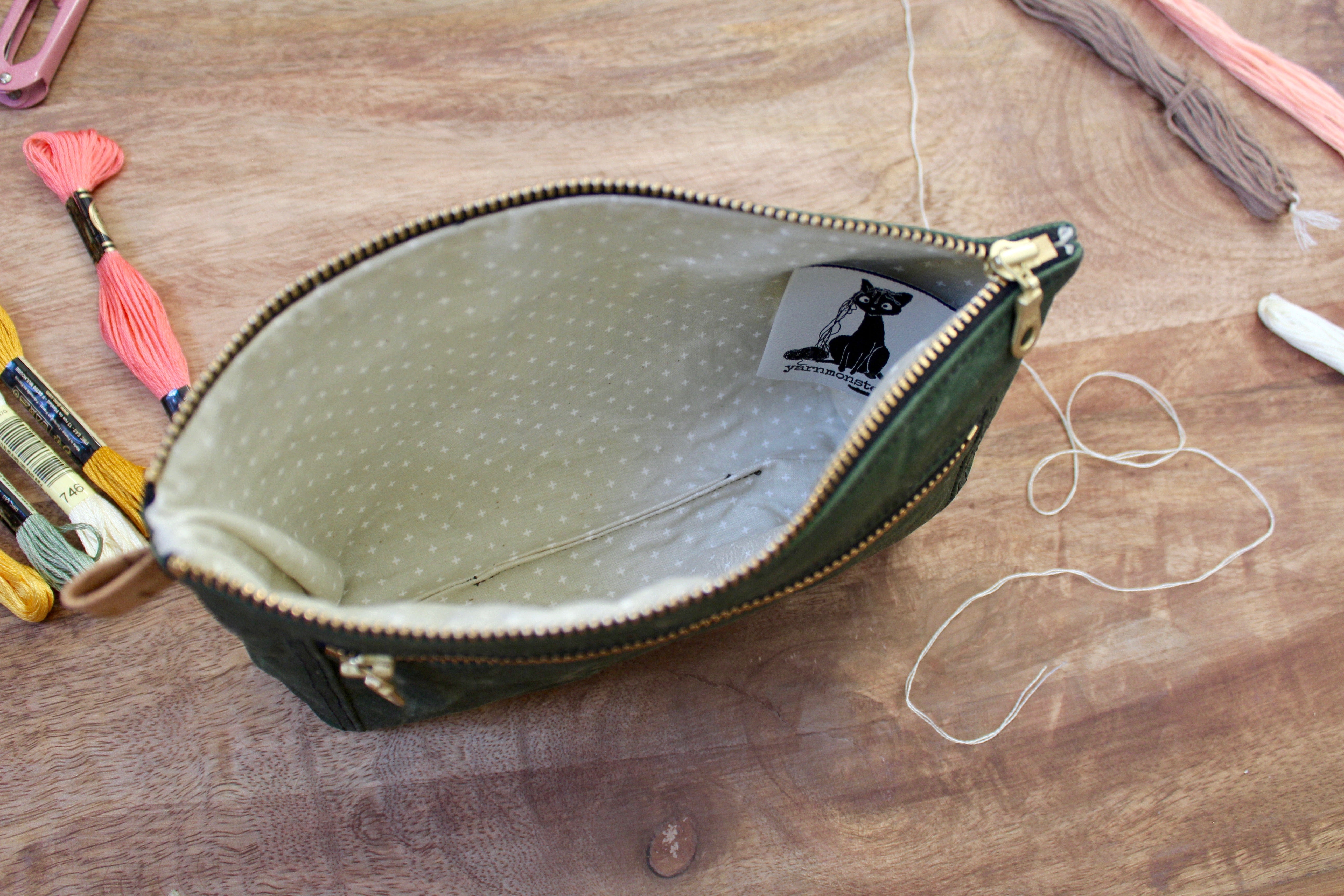 Cypress Green Waxed Canvas Devon Pouch