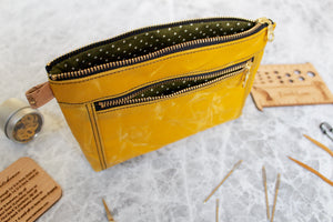 Yellow Waxed Canvas Devon Pouch