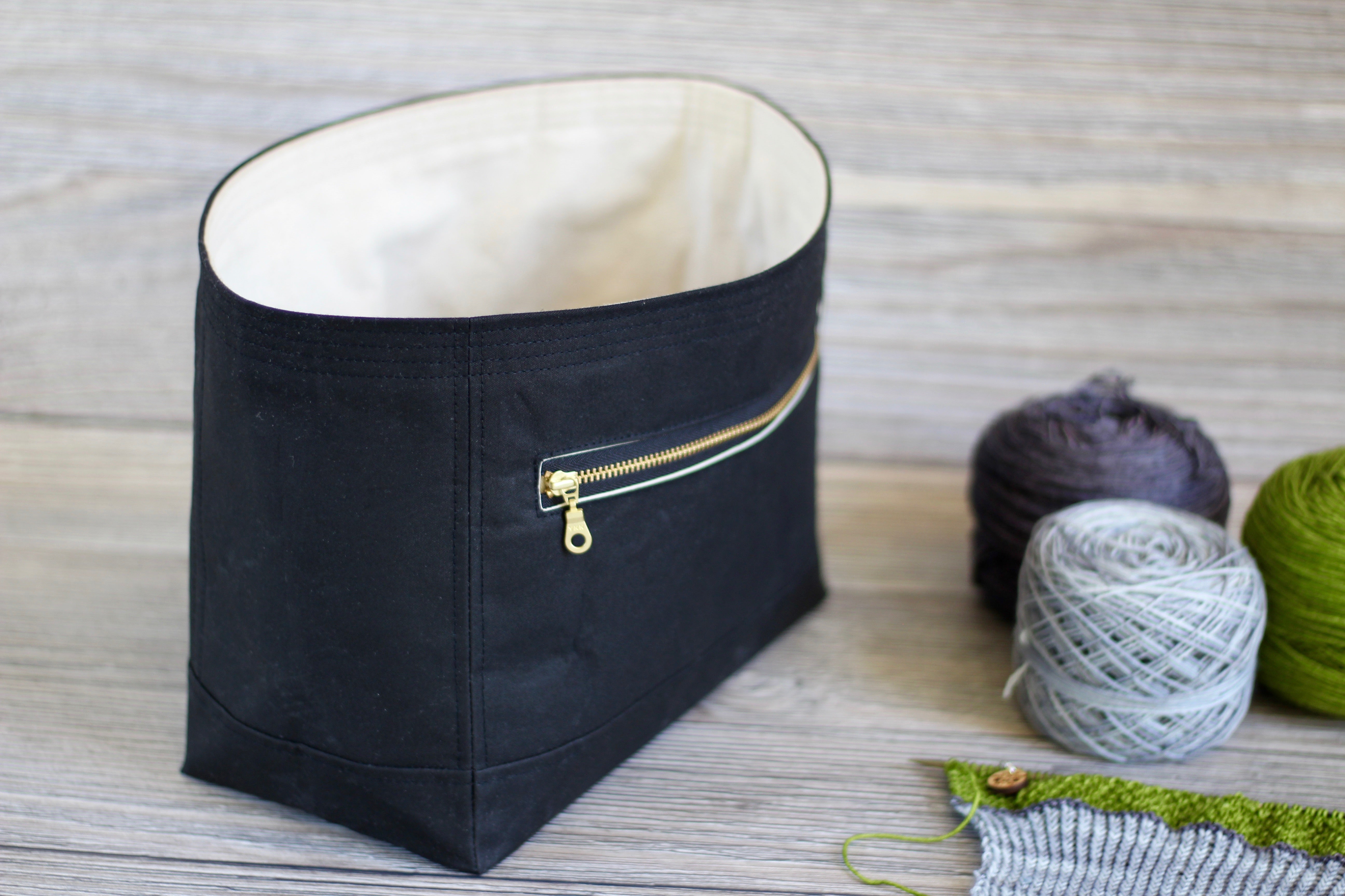 Black Waxed Canvas Niffin Bag