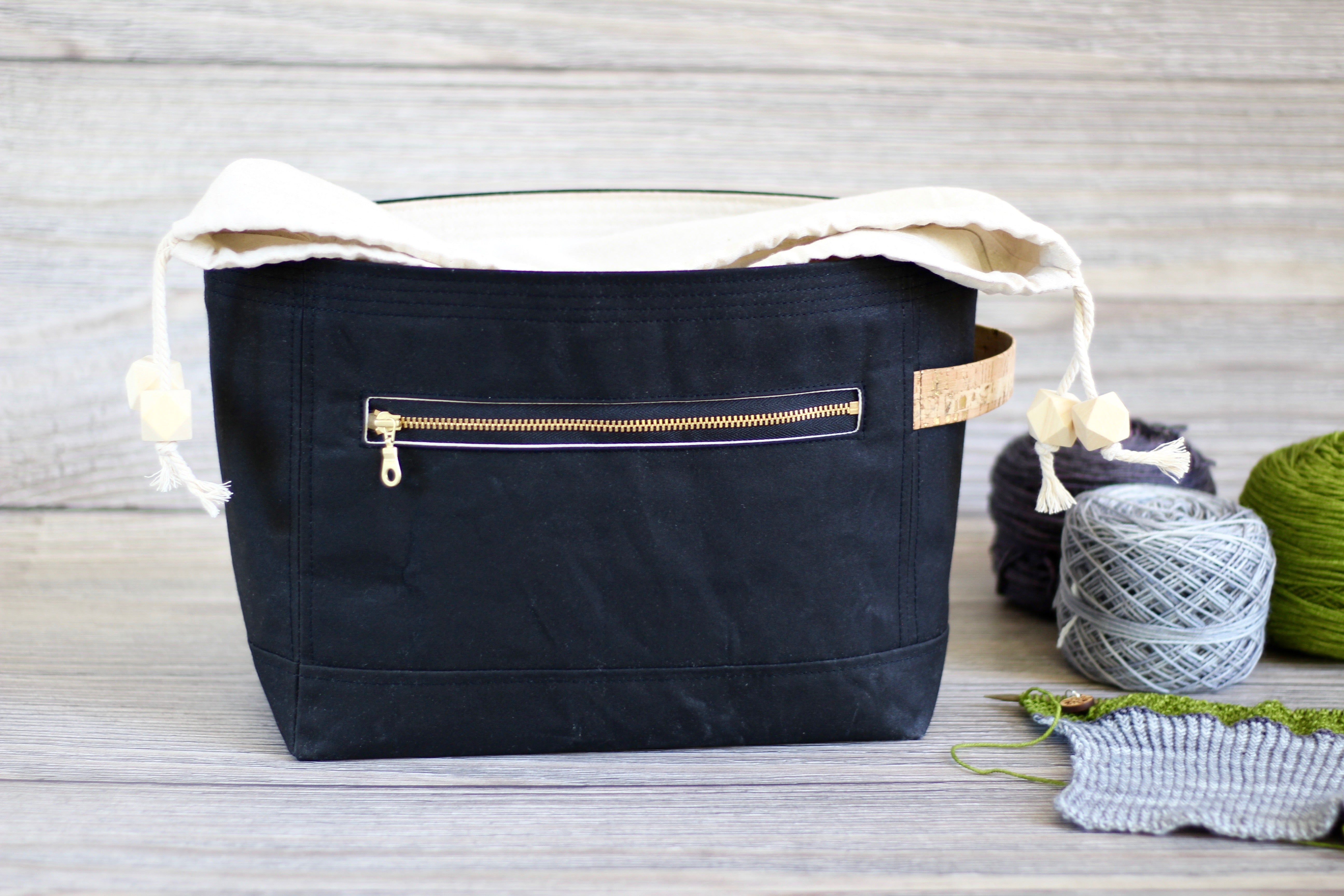 Black Waxed Canvas Niffin Bag