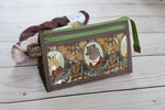 Black Forest Inside Outside Pouch | Animal Portraits in Brown