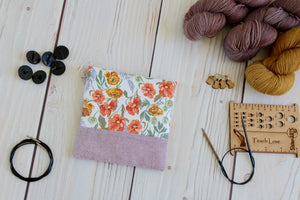 Interchangeable Knitting Needle Case 6-Tip | Ranunculus Floral