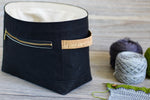 Black Waxed Canvas Niffin Bag