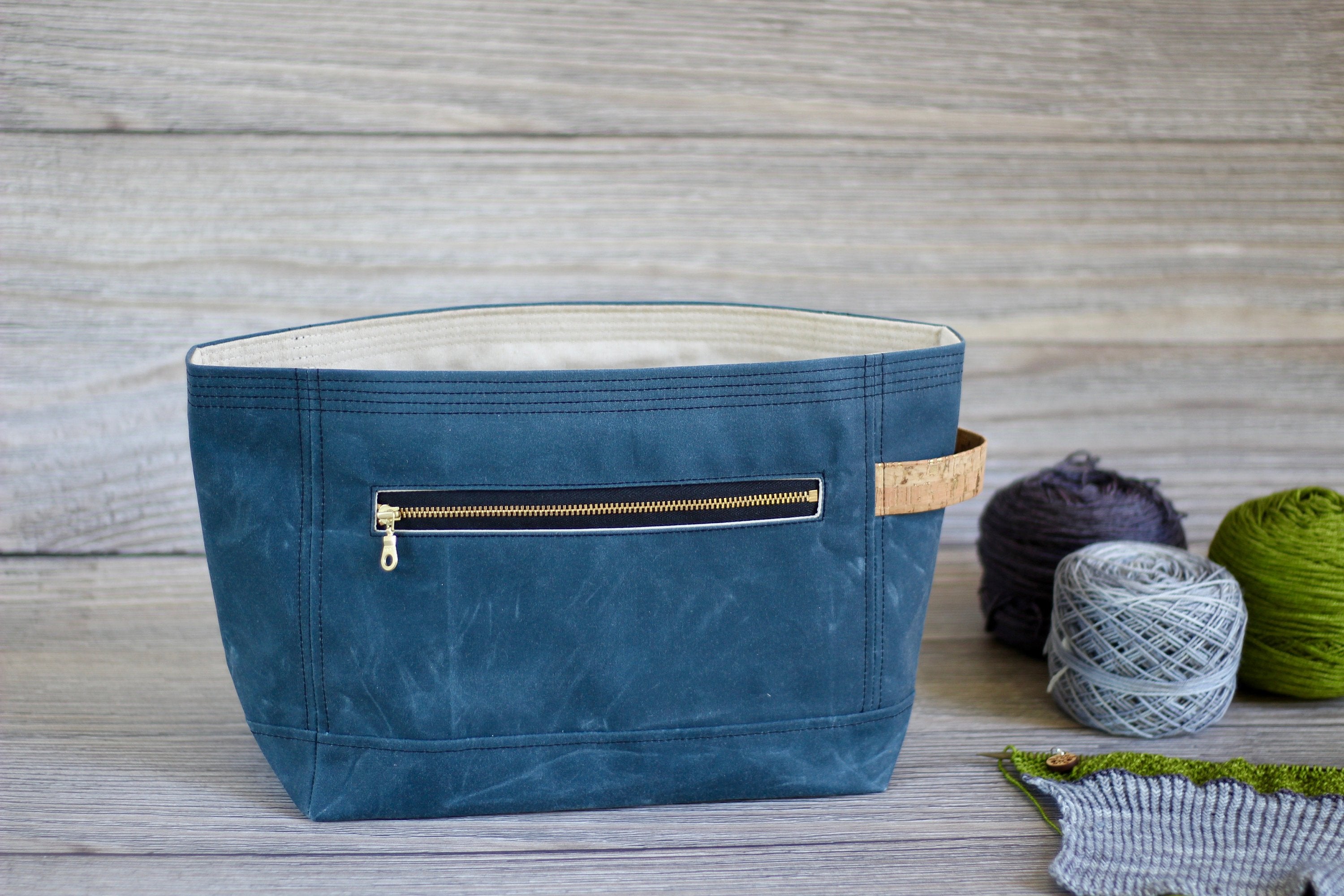 Orion Blue Waxed Canvas Niffin Bag