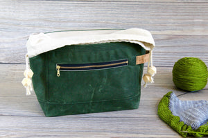 Cypress Green Waxed Canvas Niffin Bag