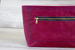 Garnet Red Waxed Canvas Niffin Bag