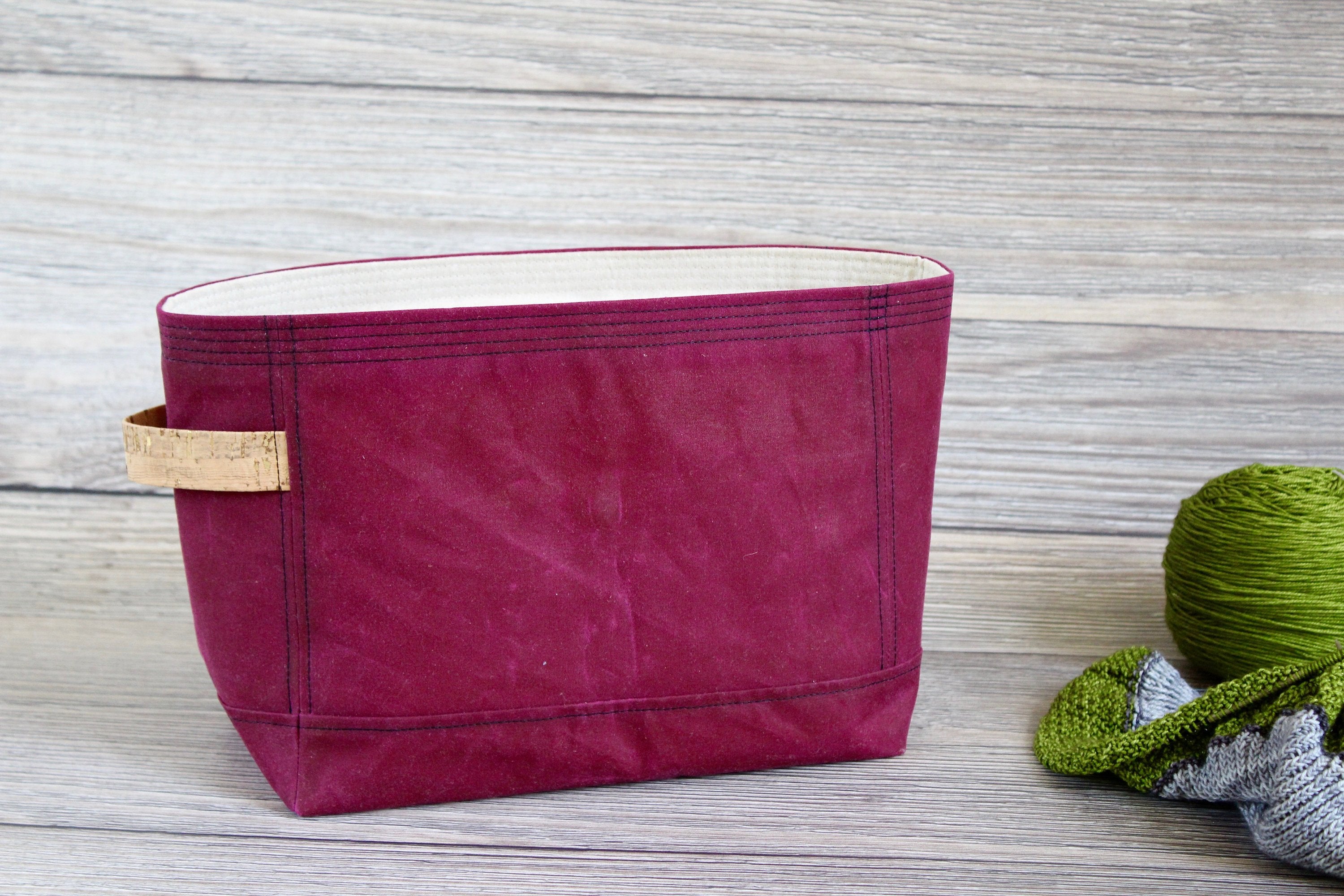 Garnet Red Waxed Canvas Niffin Bag