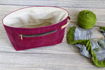 Garnet Red Waxed Canvas Niffin Bag